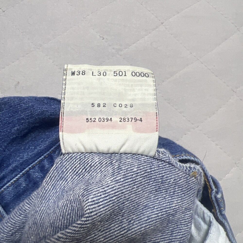 Vintage Levi's 501xx Jeans Mens 38x30 Button Fly 1994 Made in USA Preppy Y2K - Picture 6 of 16